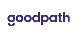 Goodpath wordmark logo in purple text